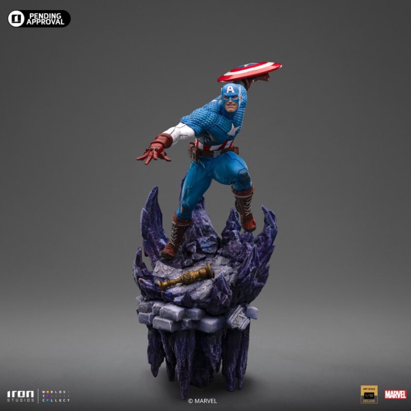 Iron Studios Marvel Comics Captain America Deluxe Art Scale 1/10 Statu