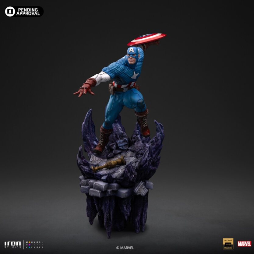 Iron Studios Marvel Comics Captain America Deluxe Art Scale 1/10 Statu