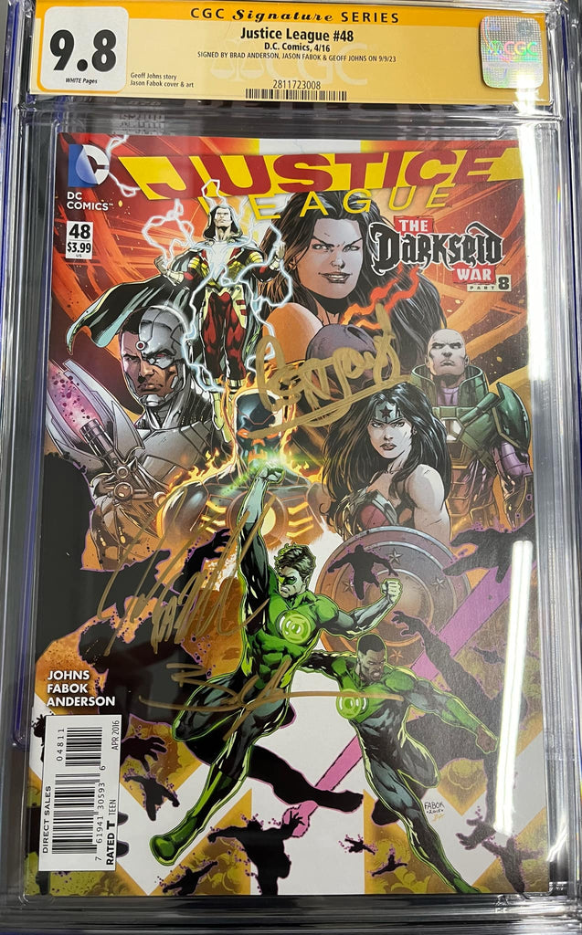 CGC 9.8 Signature Series Justice League #48 Signed by Brad Anderson, J