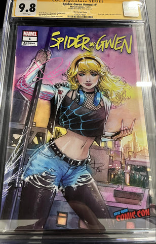 CGC Signature Series 9.8 Spider-Gwen Annual #1 Signed by Sabine Rich Variant Cover - collectorzown