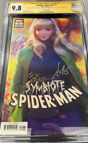 CGC Signature Series 9.8 Symbiote Spider-Man #1 Variant Signed by Gren Land, Stanley Artgerm Lau & Jay Leister - collectorzown