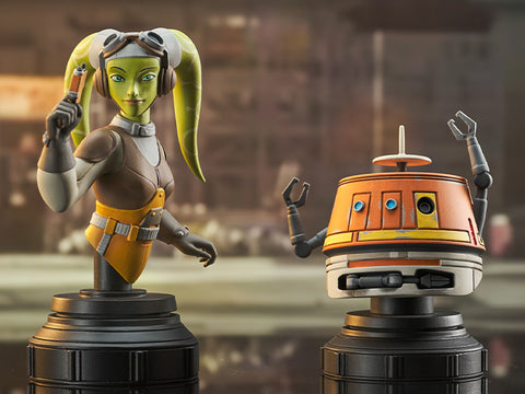 Gentle Giant Star Wars Rebels Hera And Chopper 1/7 Scale Limited Edition Bust Set