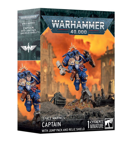 Games Workshop Warhammer 40,000: Space Marines Captain with Jump Pack and Relic Shield - collectorzown