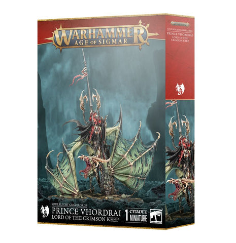 Games Workshop Warhammer Age of Sigmar: Soulblight Gravelords Prince Vhordrai, Lord of the Crimson Keep/Revenant Draconith - collectorzown