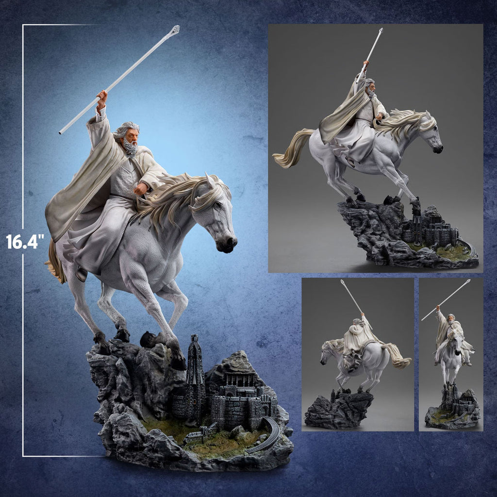 Iron Studios Lord of the Rings Gandalf the White & Shadowfax 1/10