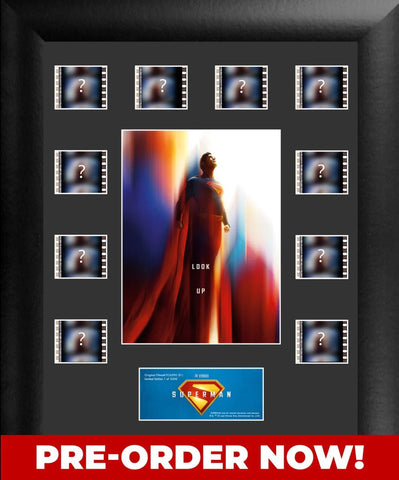 PRE - ORDER: Filmcells Superman 2025 (Look Up) Mini Montage Framed Presentation USFC6590 - collectorzown