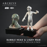 PRE - ORDER: Regal Robot Star Wars Archive Light Man & Bubble Head Concept Maquette Replica 2 - pack – Numbered Edition - collectorzown