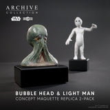 PRE - ORDER: Regal Robot Star Wars Archive Light Man & Bubble Head Concept Maquette Replica 2 - pack – Numbered Edition - collectorzown