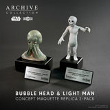 PRE - ORDER: Regal Robot Star Wars Archive Light Man & Bubble Head Concept Maquette Replica 2 - pack – Numbered Edition - collectorzown