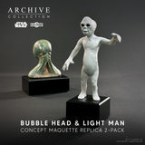 PRE - ORDER: Regal Robot Star Wars Archive Light Man & Bubble Head Concept Maquette Replica 2 - pack – Numbered Edition - collectorzown