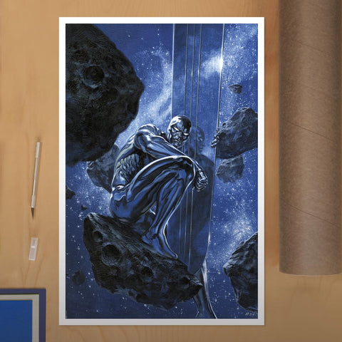 PRE - ORDER: Sideshow Collectibles Silver Surfer: Ghost Light Art Print by Artist Gabriele Dell’Otto - collectorzown