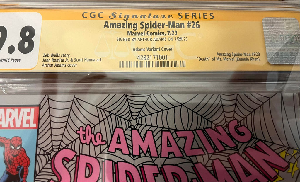 CGC 9.8 Signature Series Amazing Spider-Man #26 Adams Variant Signed b
