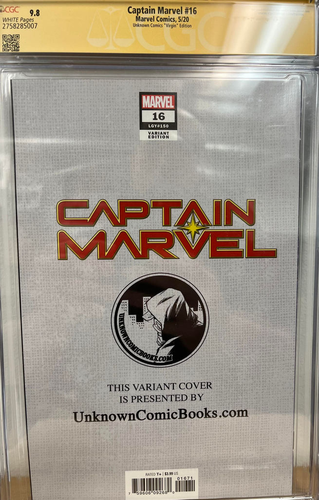 CGC 9.8 Signature Series Captain Marvel #16 Signed by Mark Brooks & Ro