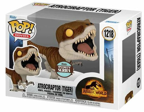 Funko Pop! Movies: Jurassic World Dominion Atrociraptor (Tiger) Specialty Series #1218 - collectorzown