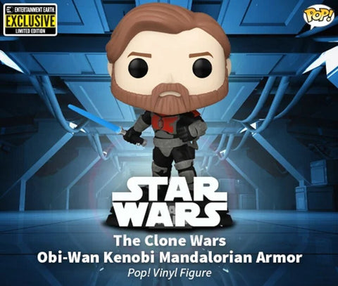 Funko Pop! Star Wars: Obi-Wan Kenobi Mandalorian Armor #599 Entertainment Earth Exclusive - collectorzown