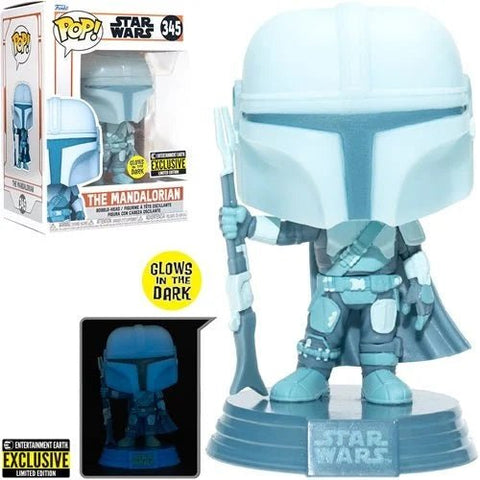 Funko Pop! Star Wars: The Mandalorian #345 GITD Entertainment Earth Exclusive - collectorzown