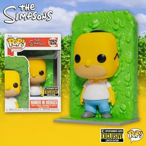 Funko Pop! Television: The Simpsons Homer in Hedges #1252 Entertainment Earth Exclusive - collectorzown