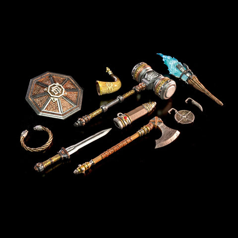 PRE-ORDER: Four Horsemen Mythic Legions: Rising Sons Dwarf Weapons Pack 2 - collectorzown
