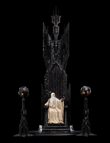 PRE-ORDER: Weta Workshop The Lord of the Rings Saruman the White on Throne 1/6 Scale Statue - collectorzown