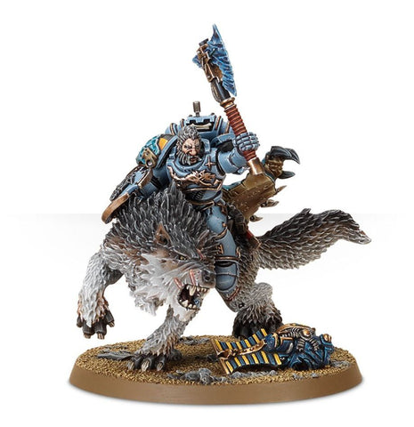 Games Workshop Warhammer 40,000 Space Marines: Space Wolves Wolf Lord On Thunderwolf