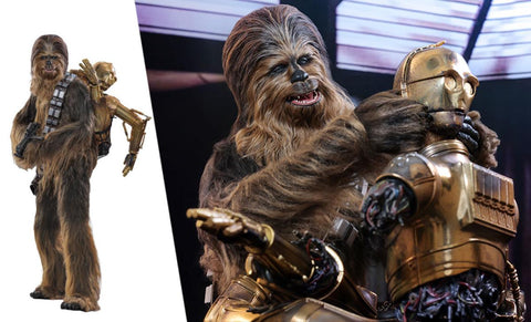 Hot Toys Star Wars: The Empire Strikes Back Chewbacca with Disassembled C-3PO Sixth Scale Figure