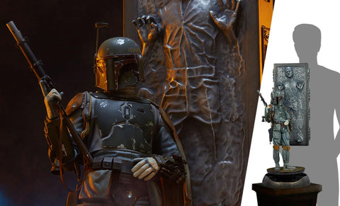 Sideshow Collectibles Boba Fett and Han Solo in Carbonite Premium Format Figure