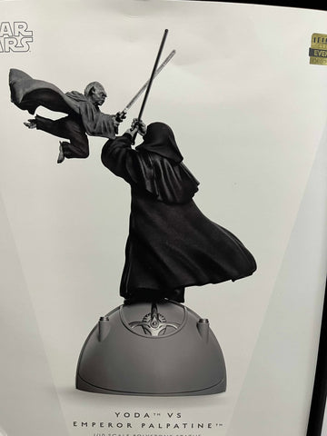 Iron Studios Star Wars: Yoda vs Palpatine Battle Diorama Series Art 1/10 Scale Statue Event Exclusive