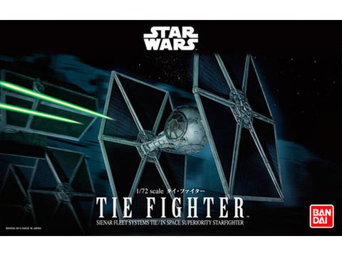 Bandai Namco Star Wars TIE Fighter 1/72 Scale Model Kit - collectorzown