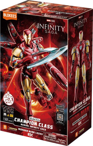 Blokees Marvel Infinity Saga Champion Class CC01EX Iron Man MK85 EX Model Kit Figure - collectorzown