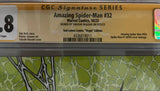 CGC 9.8 Signature Series Amazing Spider - Man #32 Sad Lemon Virgin Signed by Takashi Okazaki - collectorzown