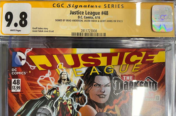CGC 9.8 Signature Series Justice League #48 Signed by Brad Anderson, J