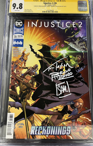 CGC Signature Series 9.8 Injustice 2 #36 Signed by Bruno Redondo, Daniel Sampere & Tom Taylor - collectorzown