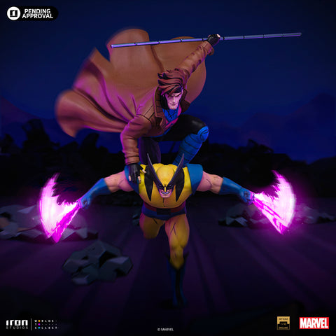 Iron Studios X-Men 97 Gambit & Wolverine Deluxe 1/10 Art Scale Statue