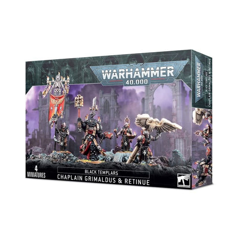 Games Workshop Warhammer 40,000: Black Templars Chaplain Grimaldus & Retinue - collectorzown