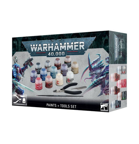 Games Workshop Warhammer 40,000: Paints + Tools Set - collectorzown