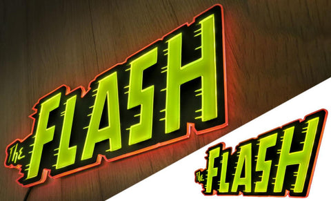 PRE - ORDER: Brandlite Vintage The Flash LED Logo Light (Small) Wall Light - collectorzown