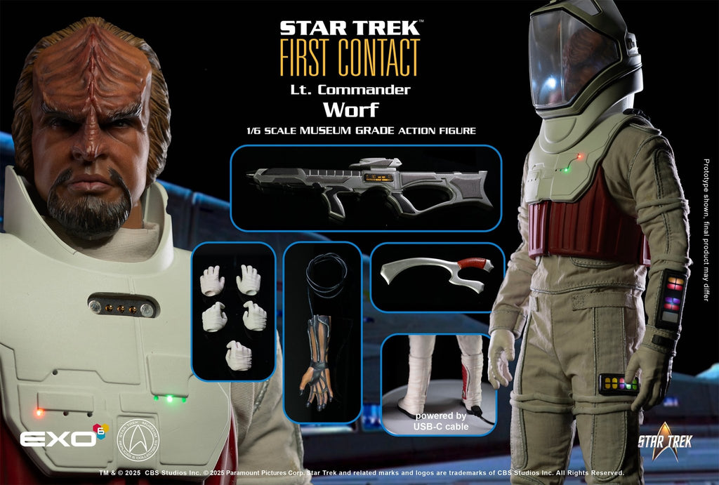 PRE-ORDER: Exo-6 Star Trek: First Contact Lt. Commander Worf in EVA Su