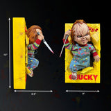 PRE - ORDER: Hollywood Collectibles Group Bride of Chucky: Chucky Half - Scale Wall Sculpture Wall Decor - collectorzown