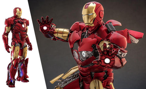 PRE - ORDER: Hot Toys Marvel Comics Iron Man Mark III (Armor Suit Up Version) Sixth Scale Figure - collectorzown