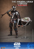 PRE - ORDER: Hot Toys Star Wars The Mandalorian and Grogu (Deluxe Version) Sixth Scale Figure Set - collectorzown