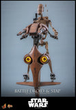 PRE - ORDER: Hot Toys Star Wars: The Phantom Menace Battle Droid & STAP Sixth Scale Figure - collectorzown