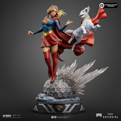 PRE-ORDER: Iron Studios DC Comics Supergirl & Krypto 1/10 Scale Statue - collectorzown