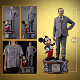 PRE-ORDER: Iron Studios Disney Walt Disney & Mickey Mouse Limited Edition 1/4 Scale Statue - collectorzown