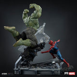 PRE-ORDER: Iron Studios Marvel Comics: Spider-Man vs Hulk 1/10 Scale Statue - collectorzown