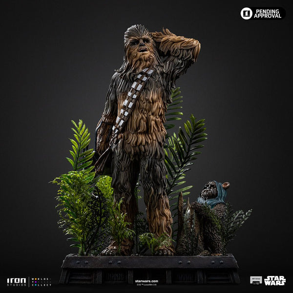 PRE-ORDER: Iron Studios Star Wars Chewbacca and Tokkat 1/10 Art Scale