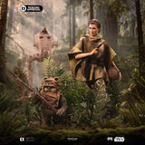 PRE - ORDER: Iron Studios Star Wars Leia and Wicket Art Scale 1/10 Statue - collectorzown