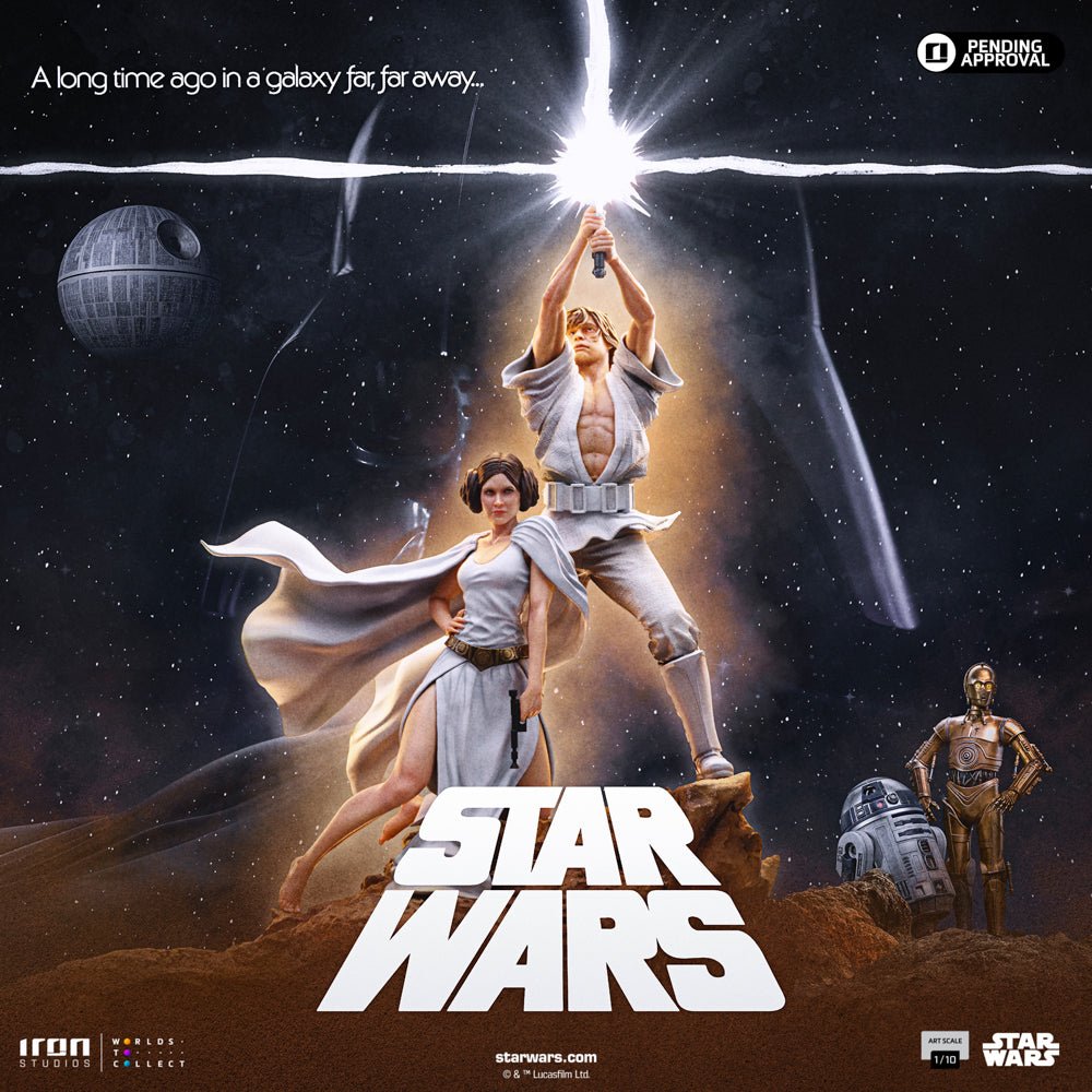 Luke Astorigin　ART POSTER 1/100　ポスター Iron Studios Star Wars Luke & Leia Deluxe Art Scale 1/10 Statue