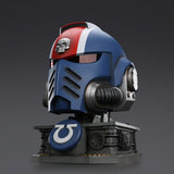 PRE - ORDER: Joytoy Warhammer 40K Ultramarines Lieutenant Titus MKX Helmet & Display Stand Prop Replica - collectorzown