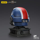 PRE - ORDER: Joytoy Warhammer 40K Ultramarines Lieutenant Titus MKX Helmet & Display Stand Prop Replica - collectorzown