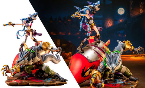 PRE - ORDER: PureArts League of Legends 2XKO: Jinx & Warwick 1:10 Scale Statue - collectorzown